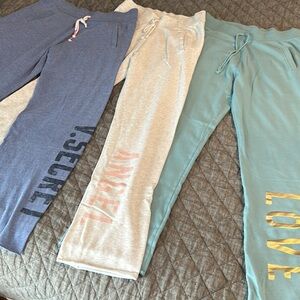 Victoria’s Secret sweatpants three pairs